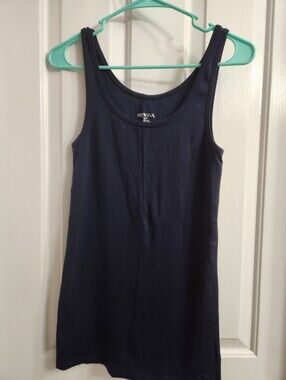 NWOT Merona Navy Scoop Tank Top - Classic Sleeveless Tee